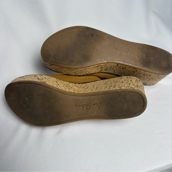 SAM EDELMAN Ranger Cork Wedge Brown Platform Open Toe Sandals sz 8.5 - Picture 6 of 11